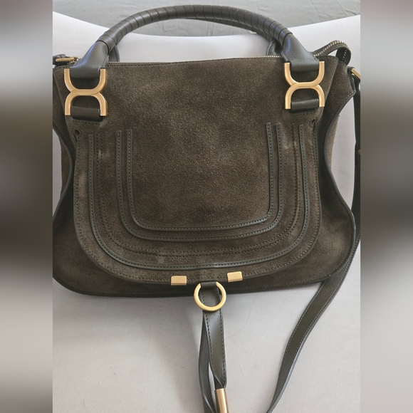 Chloé Olive Green Medium Marcie Bag - Picture 6 of 11